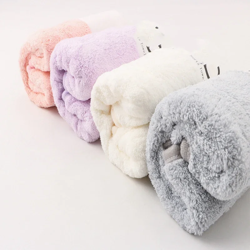 Yoga embroidered towel pure cotton household face wash thickened face towel with hand gift coral velvet towel