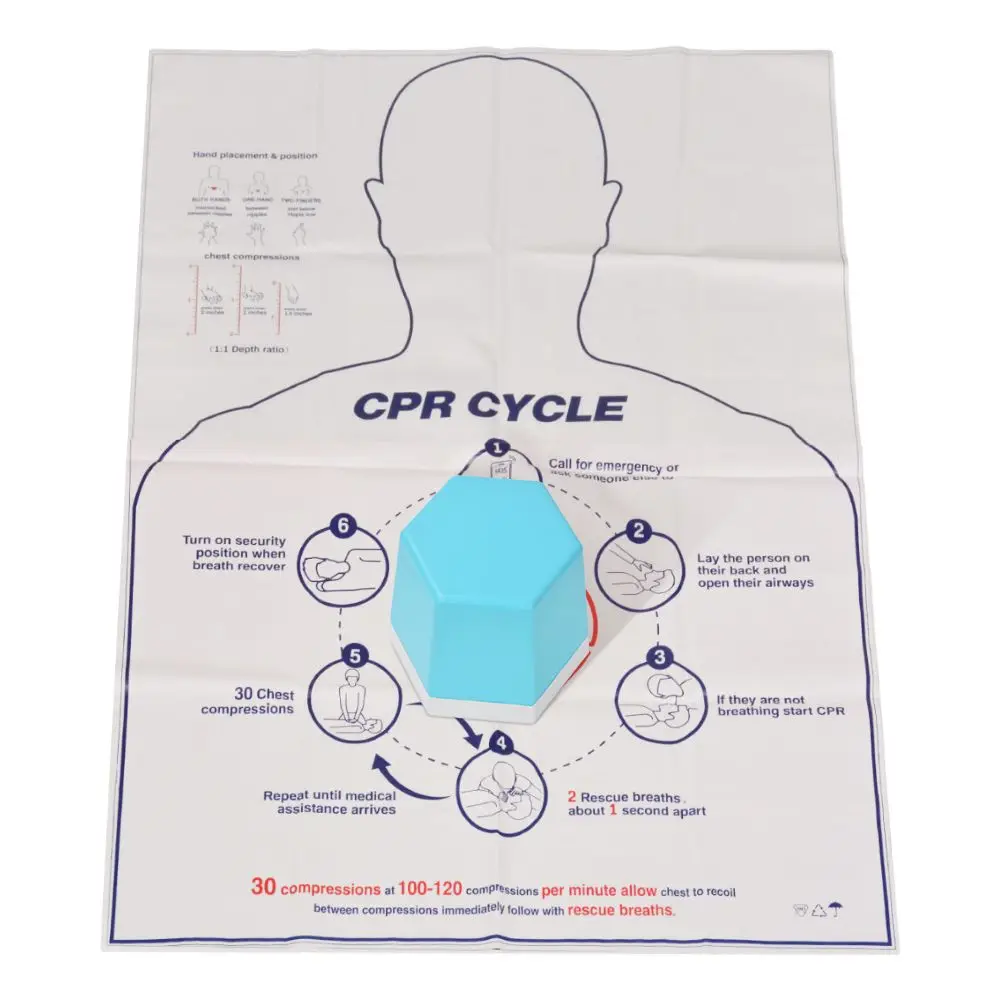 Ultrassist CPR Training Model with Sound Feedback Hands-Only High-density PU foam for First-aid Train-Heart & Hexagon Shapes