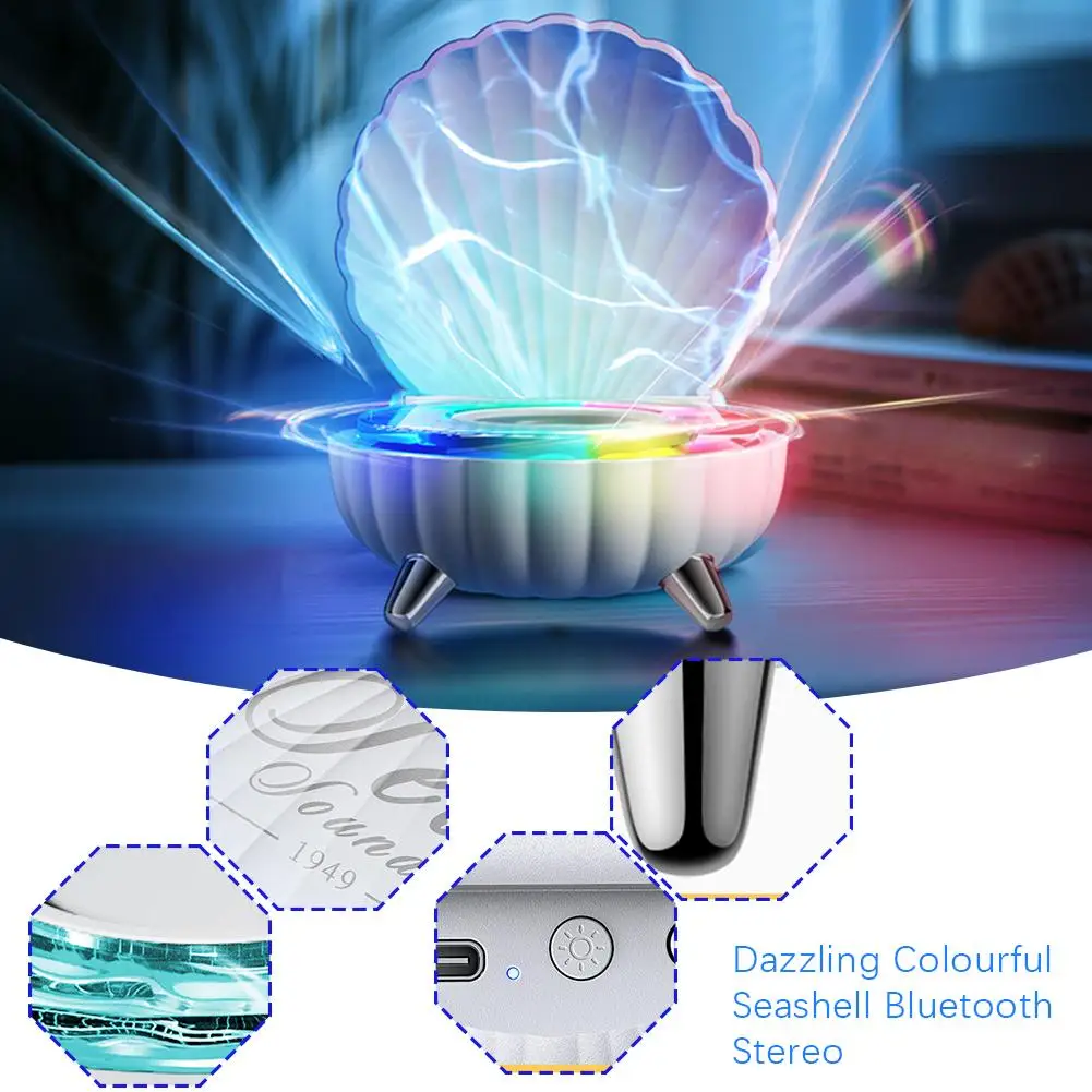 Retro Sleep Assist Speakers Noise Wireless Bluetooth Record Stereo 360 Surround Mini Home Atmosphere Vinyl Record With RGB Ligh