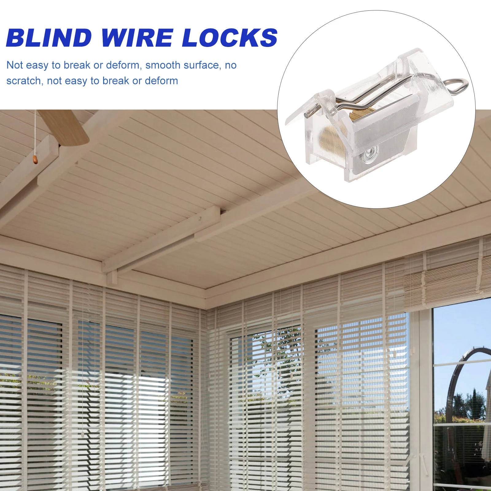 4 Pcs Venetian Blind Gear Blinds Hardware Wire Locks Reusable Cord Install Accessories Shutter Window for Home