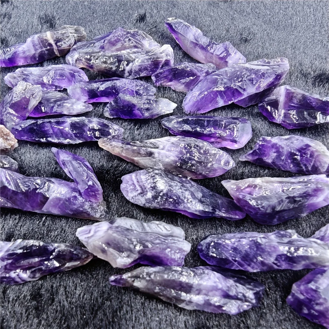 AliExpress NONE Natural Amethyst Dog Tooth Chips Small Rough Crystal Points Gravel For Succulent Pot Aquarium Vase Filling Chakra Healing Decor