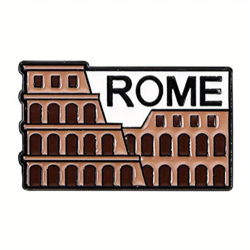 Interesting South American Roman Colosseum ROME Brooch Party Attire Hat Bag Accessory Badge