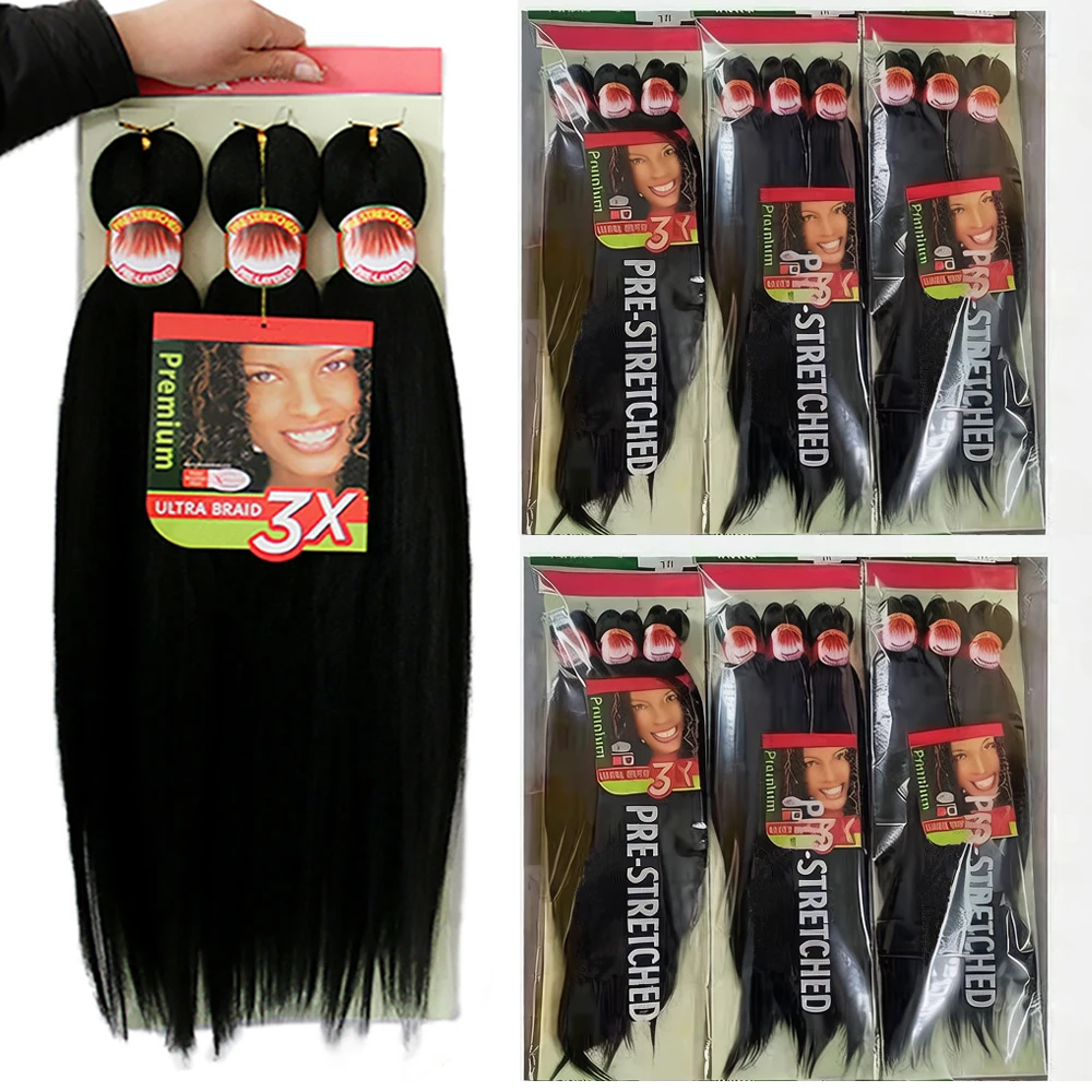 Vorgestrecktes 3X Braid-Flechthaar, 26 Zoll, Ombre, Blonde Synthetische Haarverlängerungen für Crochet Twist für Frauen
