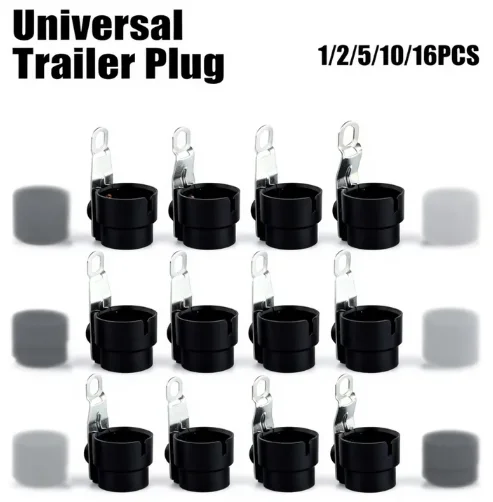Universal Trailer Plug Holder Weatherproof Protective Rigid Accessory for 7 to 13P Trailers Dirt Protection Plug Adapter