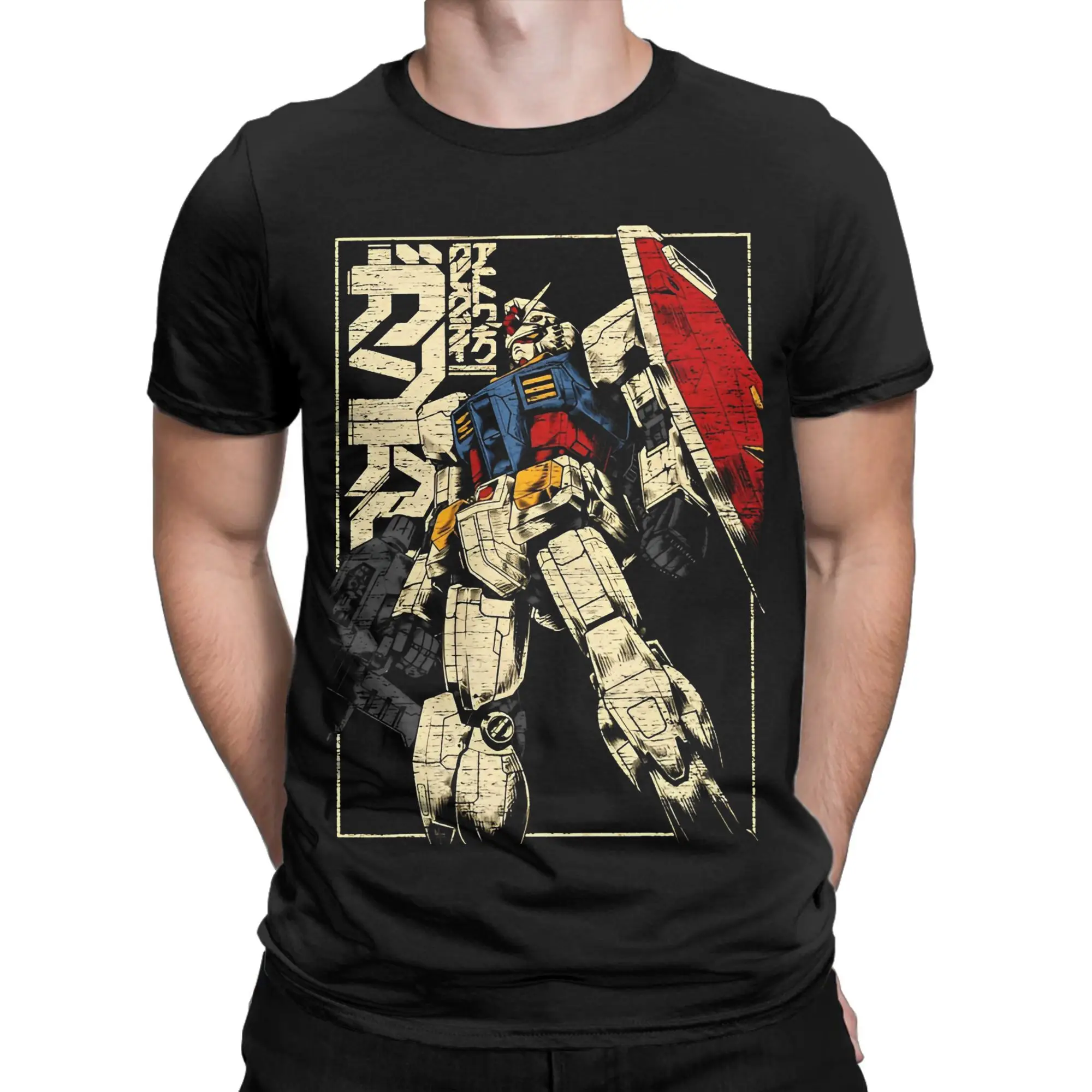 Men Women Graphic Printed MOBILE SUIT GUNDAMs Manga Anime T Shirt Tee Pure Cotton T-shirts Clothes