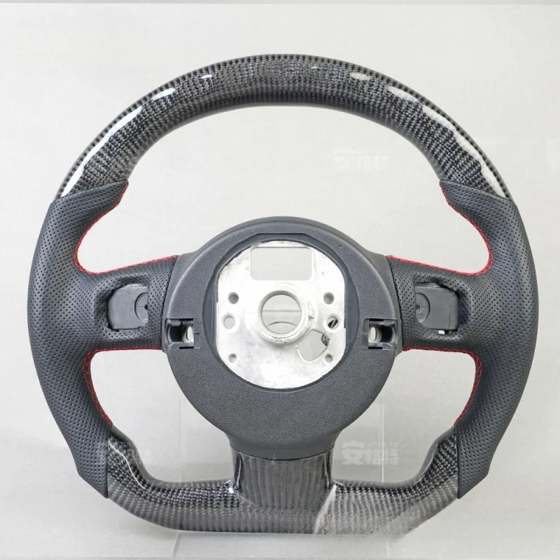 

For Audi S3/SQ5/TT/R8 Racing LED Carbon Fiber Steering Wheel (With Titanium Trim, Modified Part)
