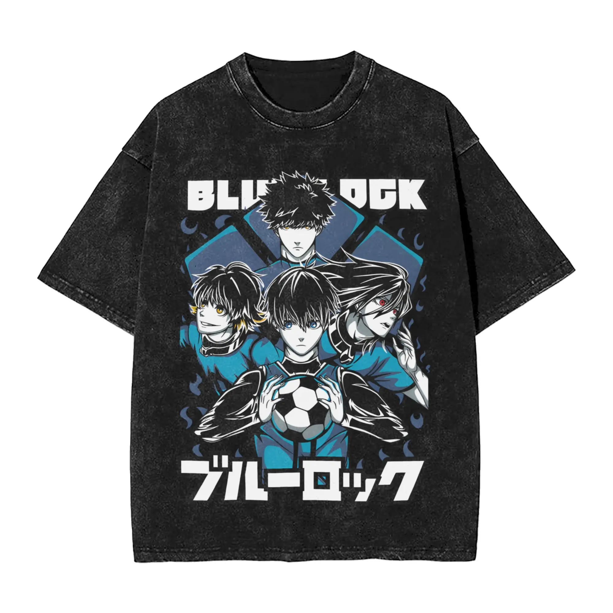 Nagi Seishiro T-Shirt for Men Blues Locks Character Leisure Cotton Tee Shirt Round Collar Short Sleeve T Shirts Original Tops