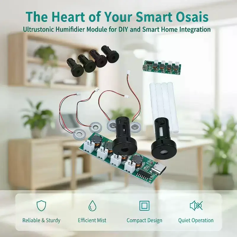 DC5V Four Spray Humidifier Module Atomization Control Board DIY Ultrasonic Nebulizer Accessories