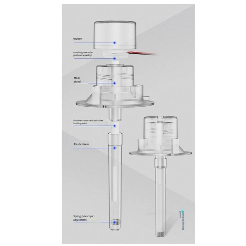 4Pcs Atomization Spray Plastic Bracket USB Mini Humidifier DIY Experiment Ultrasonic Atomization