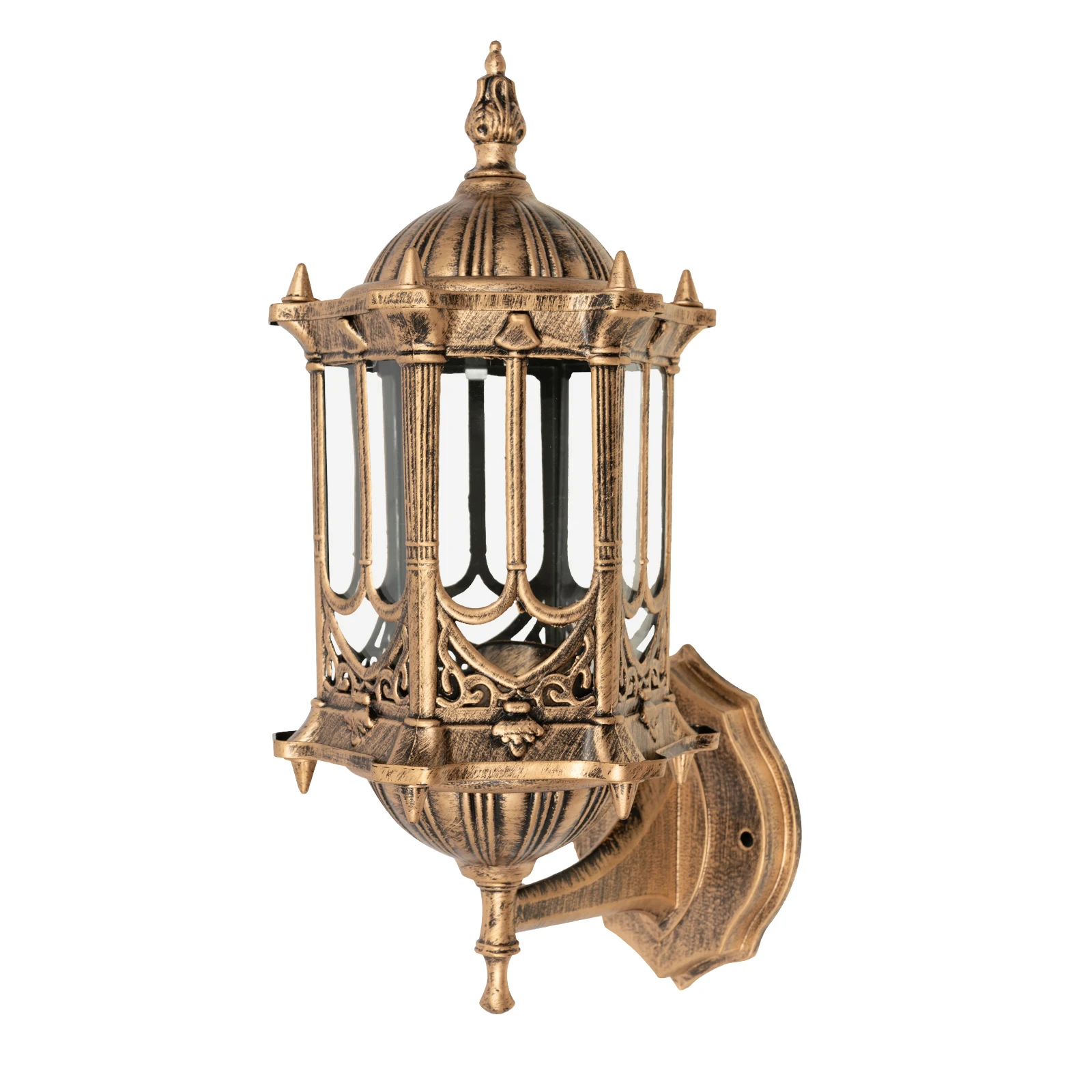 

European Style Retro Outdoors Wall Light Antique Brass Lantern Lamp E27 Waterproof Garden Courtyard Balcony Lighting Fixture