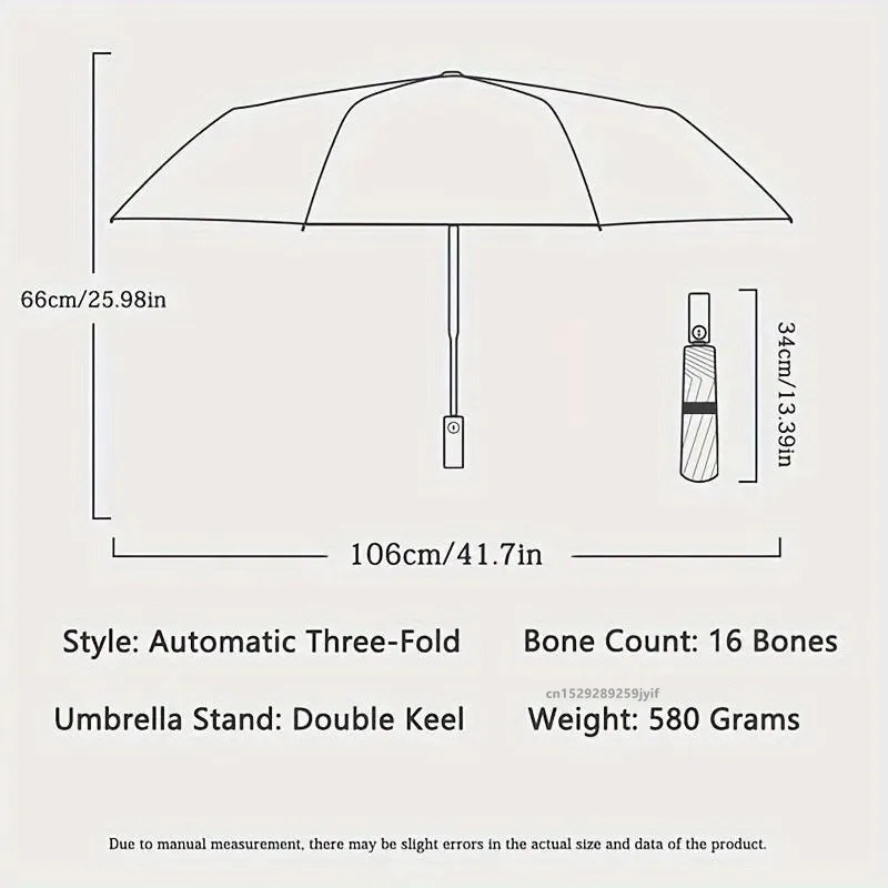 16K Double Bones Large Umbrella for Men Women Windproof Umbrellas Automatic Folding Strong Luxury Sun Rain Umbrella UV Business