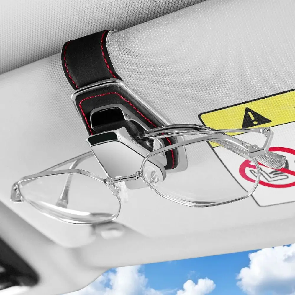 Scratch Resistant Car Eyeglasses Case Shock-proof Space-Saving Sun Visor Glasses Clip Protective Anti-Scratch Eyeglasses Holder