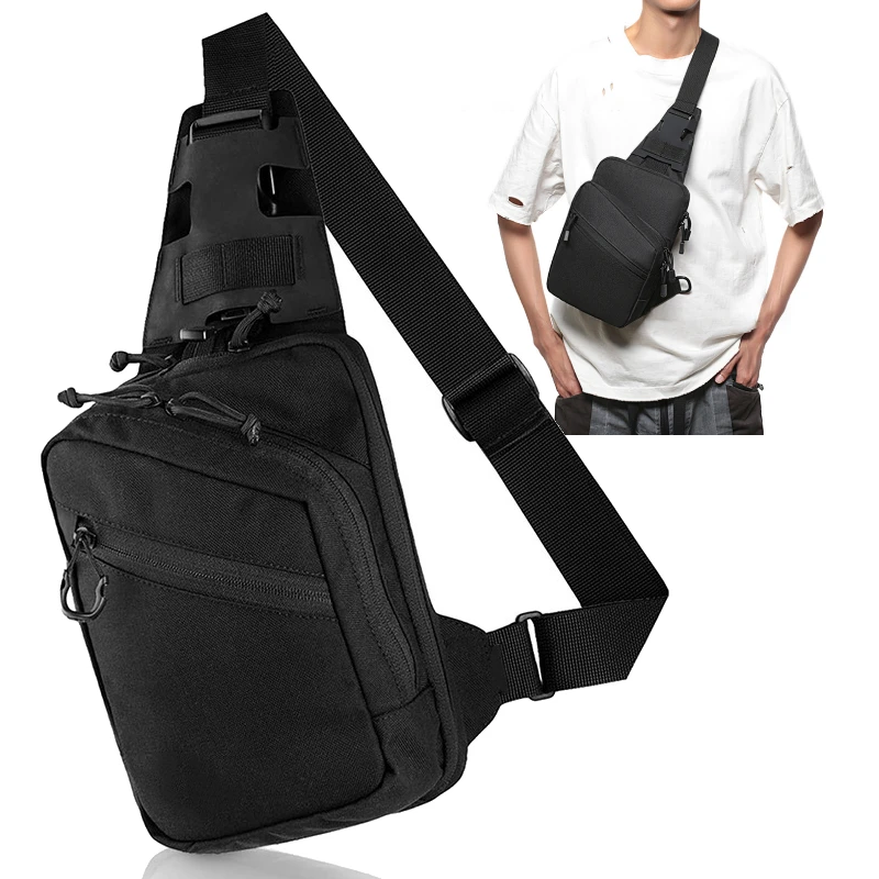 

Тактическая нагрудная сумка для скалолазания, кобура для скрытого ношения, кобура для пистолета, пистолета, сумка через плечо, уличная поясная сумка для путешествий, охоты и поездок на работу