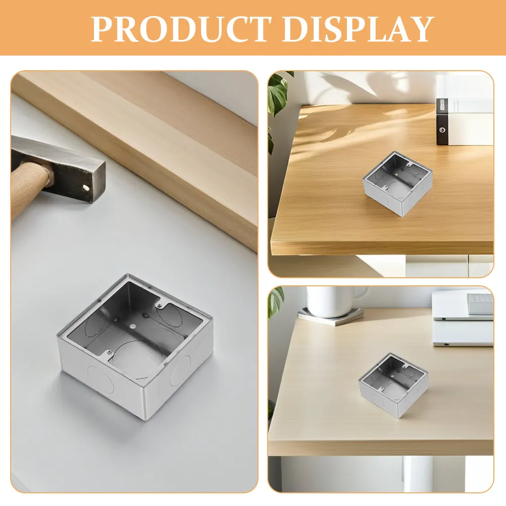 Stainless Steel Surface Mount Junction Box – Fire Resistant Electrical Box for Light Switch & Socket, Wall Mounted