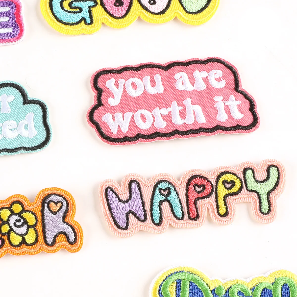Letter Cute Small Iron On Patches For Clothes Embroidered Stickers Naszywka Diy Thermoadhesive Kids Baby Fabric Sewing Parches