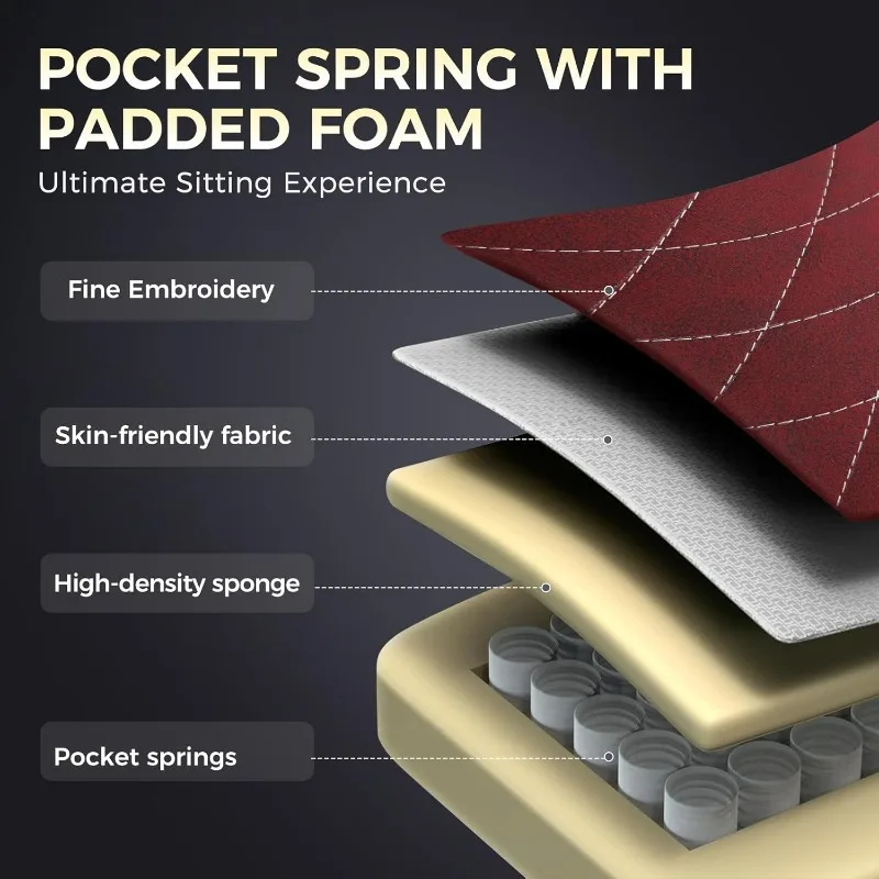 كرسي ألعاب كبير وطويل، كرسي كمبيوتر من القماش قابل للتنفس مع دعم قطني قوي، كراسي مكتب مريحة مع P #5