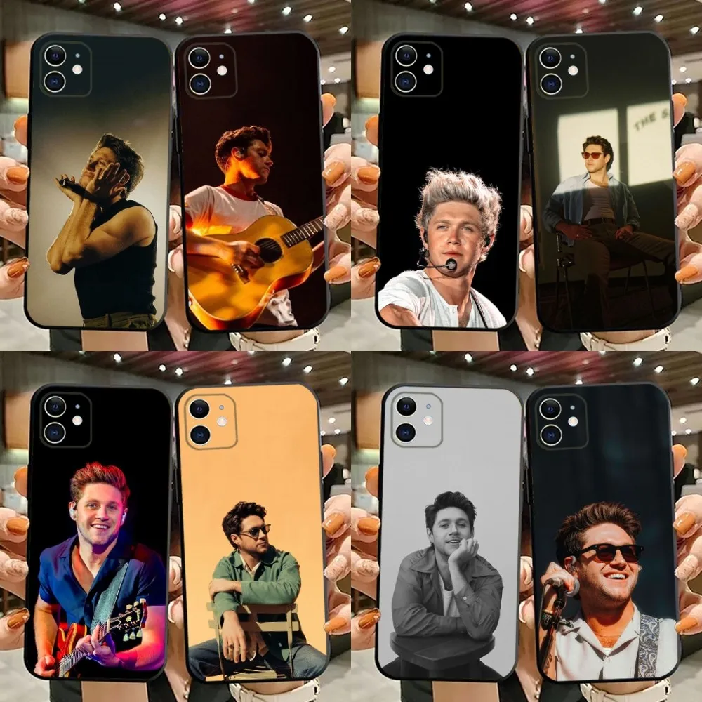 Singer N-Niall H-Horan Phone Case For iPhone 15,14,13,12,11,Plus,Pro Max,XS,X,XR,SE,Mini,8,7 Soft Silicone Black Cover