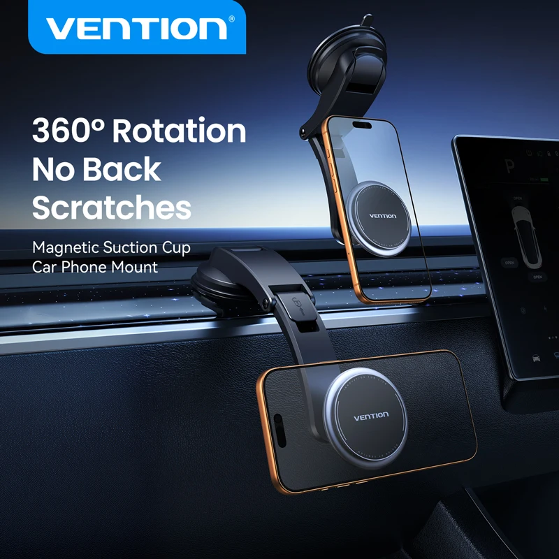 Vention Magnetic Car Phone Holder for Magsafe 360° Rotation Car Mount for Air Vent & Dashboard Windshield For Magsafe iPhone 16