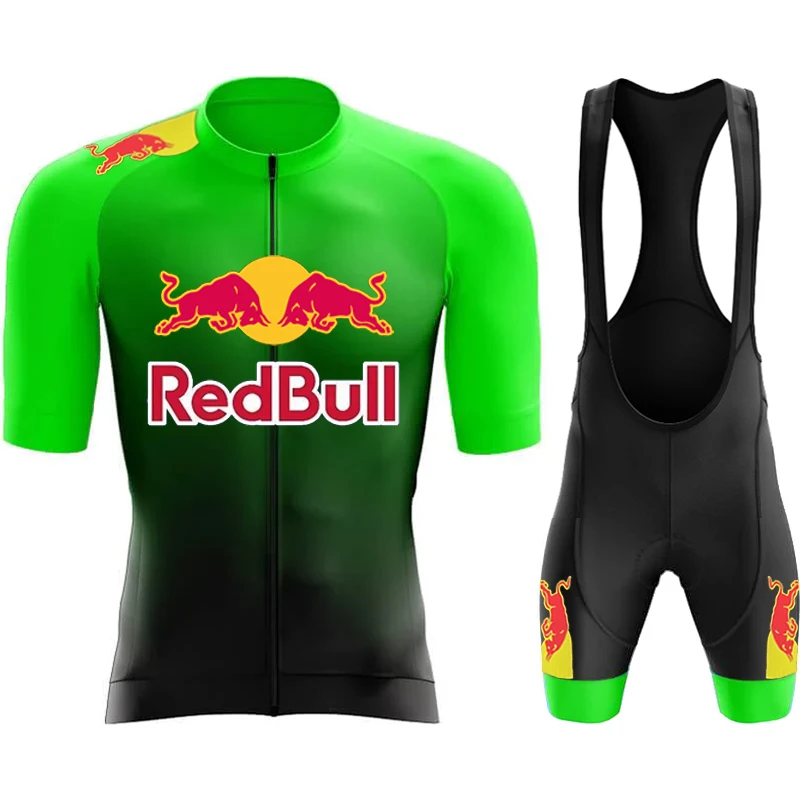 Men\'s Mtb Cycling Pants Red Bull Uniform Clothes Man Gel Jacket Bikes Clothing Jerseys Bib Shorts Jersey 2024 Road Bike Mountain