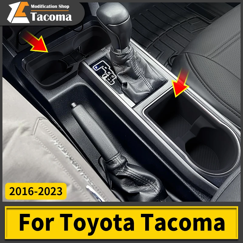 

For Toyota Tacoma 2016-2023 Center Console Cup Holder Insert Silicone Mat Interior Upgrade Accessories