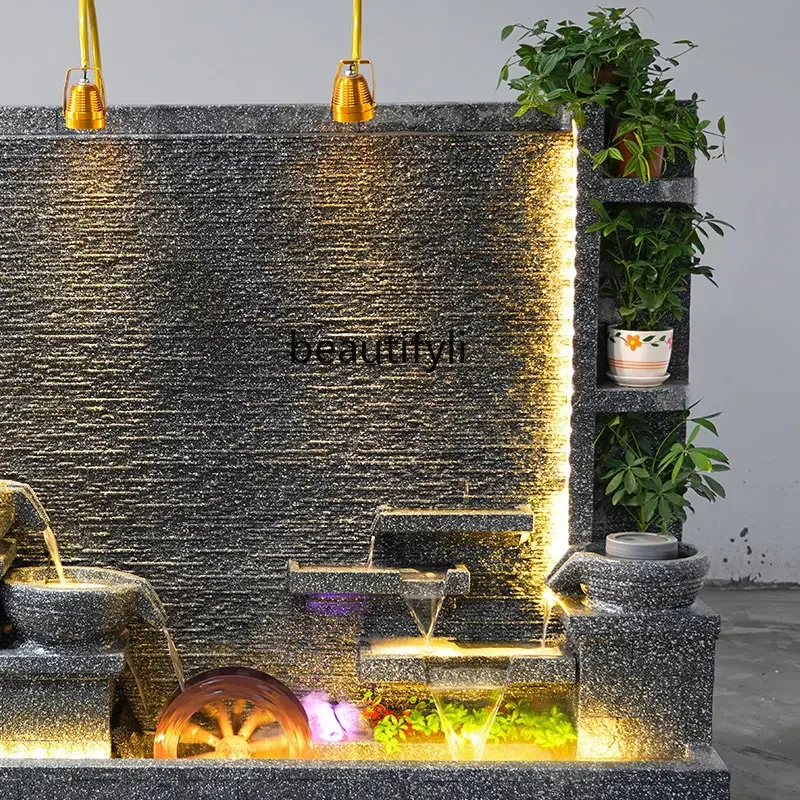newEuropean-Style Water Curtain Wall Water Screen Fountain Company Floor Ornaments Garden Water Landscape Fish Pondss1001