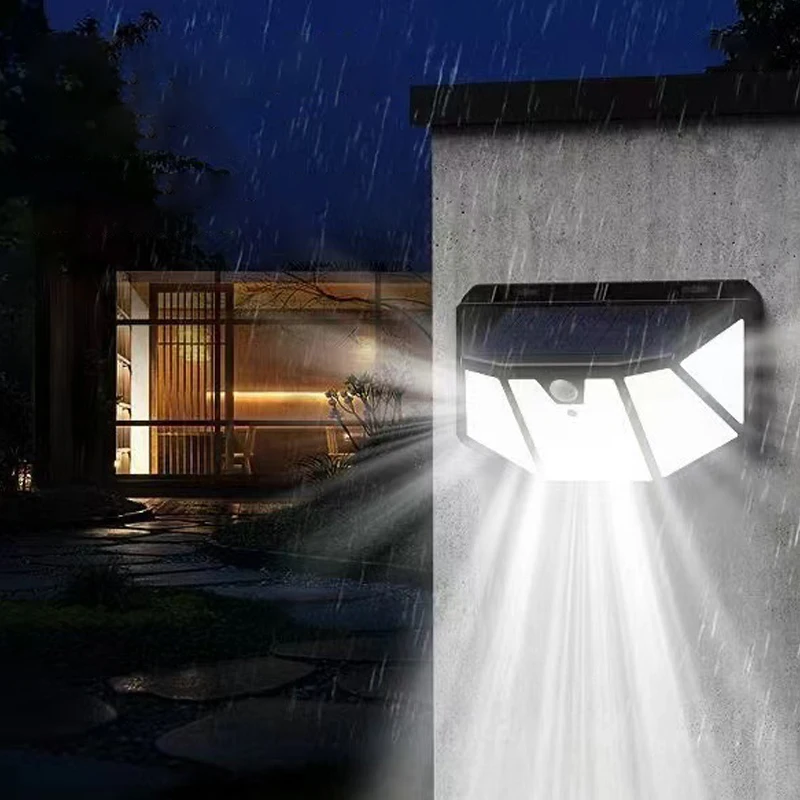 Multifunctional Solar Lamp Outdoor Garden Decoration Solar LED Light Waterproof Sunlight Powered Spotlight with Motion Sensor