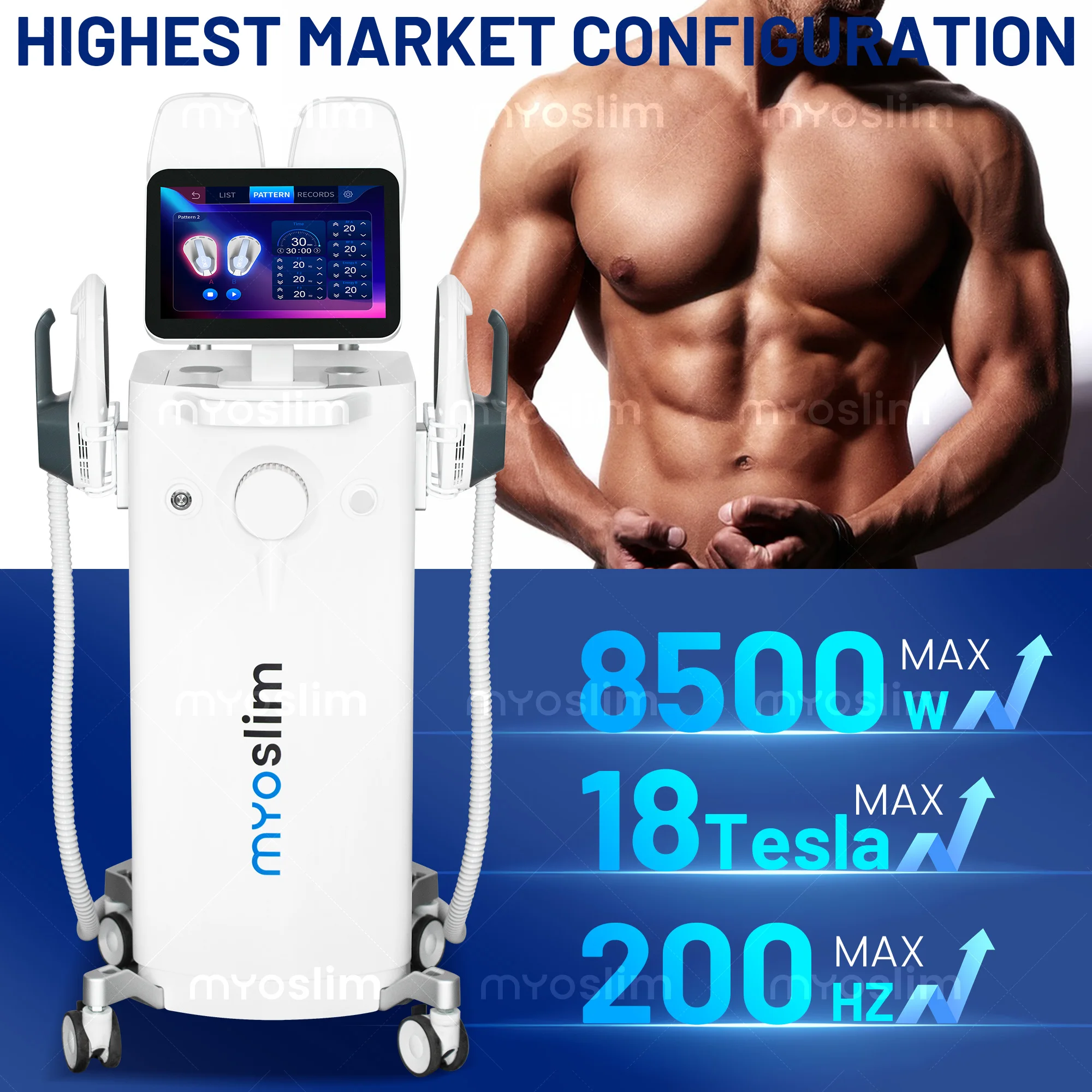 EMS Body Sculpt MYOslim RF Slimming Machine Electromagnetic Stimulate Muscle Fat Removel Building Muscles Weight Lose
