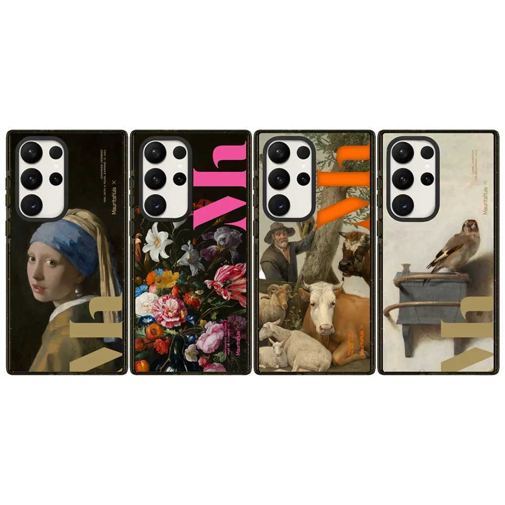 

Museum Famous Paintings Acrylic Black Border Case for Samsung Galaxy S23 S24 S25 Ultra Plus S25+ Cover Shell with Magsafe