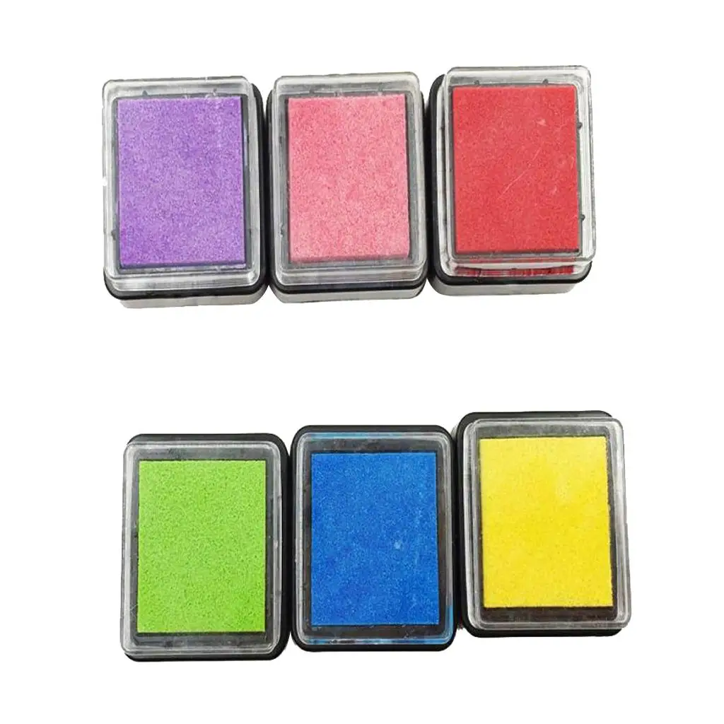 Pads for Kids Washable Stamps Partner Set of 6 DIY Multicolor Craft Stamp Pad