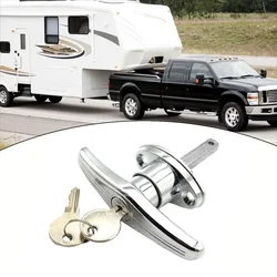 Garage Door Lock T Handle Rear Fixed Key Short Lever Door Lock Waterproof Can Be Used For Different Caravans Garage Sheds Camper