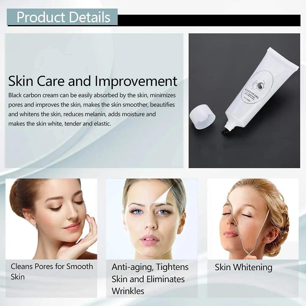 80ML Carbon Peel Cream Gel for Skin Rejuvenation Black Doll,Facial Skin Deep Cleaning with Carbon Gel Nano Activated Carbon for