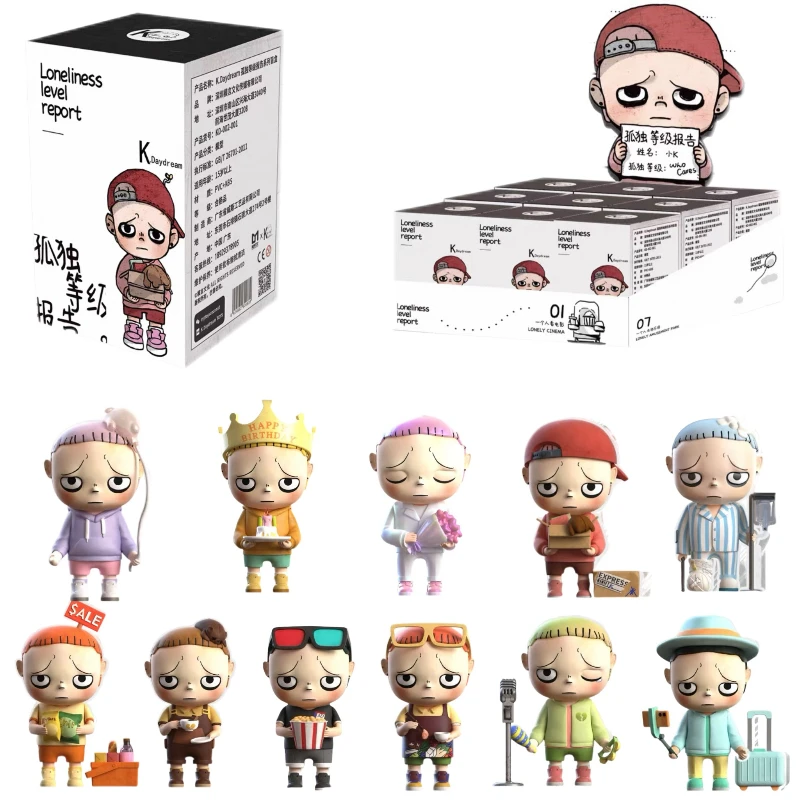 

Genuine K.Daydream Loneliness Level Report Series Blind Box Trendy Action Figure Doll Model Mystery Box Collection Ornament Gift