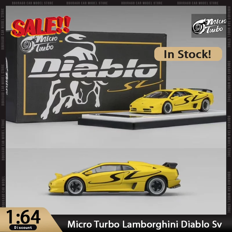 

Новинка в наличии Micro Turbo 1:64 Lamborghini Diablo Sv, литой под давлением сплав, ограниченная серия, украшения Lamborghini, игрушки на заказ, подарок для детей