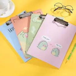 Cartoon Splint Student Stationery Office Supplies Paperboard Clip Document Board Clip File Folder A4 Paperboard Clipboard