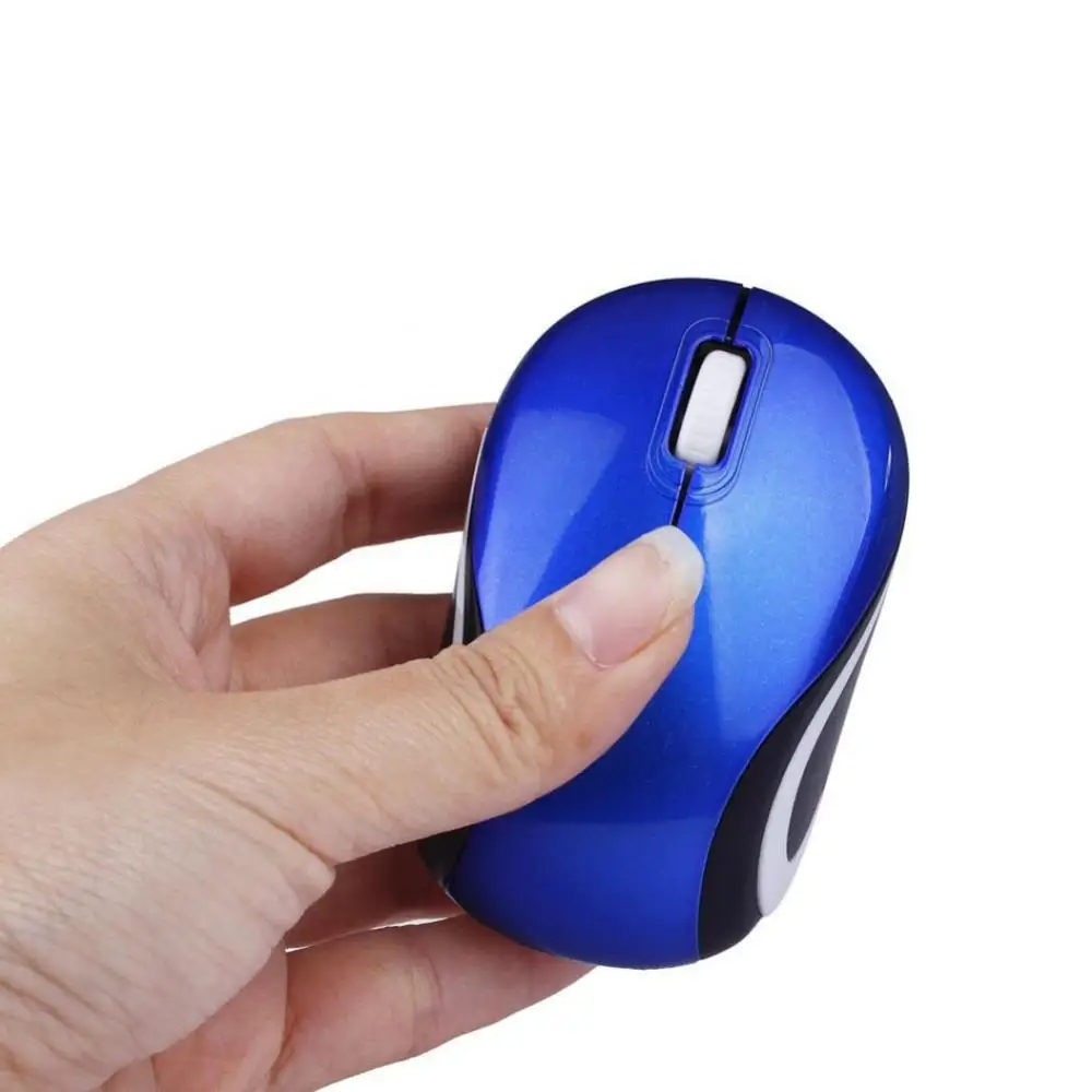 Chuột Không Dây Mini Máy Tính Chơi Game Di Động Nhỏ Mause Quang Học 1600DPI USB Ergonomic USB Chuột Cho Máy Tính Laptop Tặng