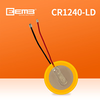 2/4/10PCS LIR1240 rechargeable lithium button battery with wire 3.7V 50mAh hearing aids Bluetooth earphones Coin battery