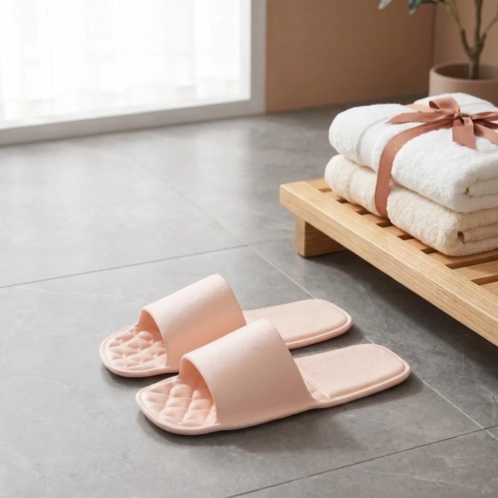 EVA Portable Folding Slippers Soft Soles Anti-Slip Foldable Travel Slippers Lightweight Slip with Cushioned Sole