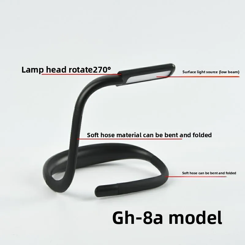 led reading light neck usb charging night light dormitory eye protection small desk bright enough folding study
