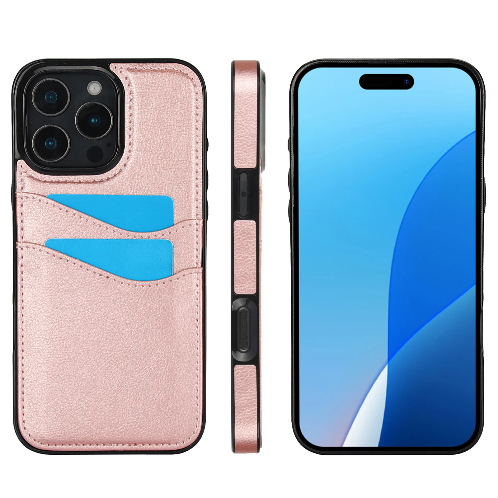 Mode Brieftasche Kreditkarte Slot Zurück Abdeckung für iPhone 16 15 14 13 12 11 Pro XS Max XR 8 7 Plus PU Leder Schutzhülle Telefon Fall