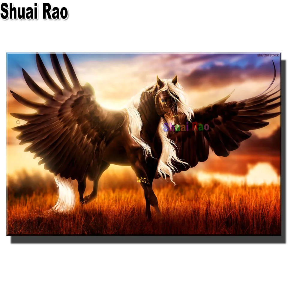 Horse Wings diamond embroidery Griffin Animal gift diy diamond painting cross stitch 5d full square round drill 3d puzzles,