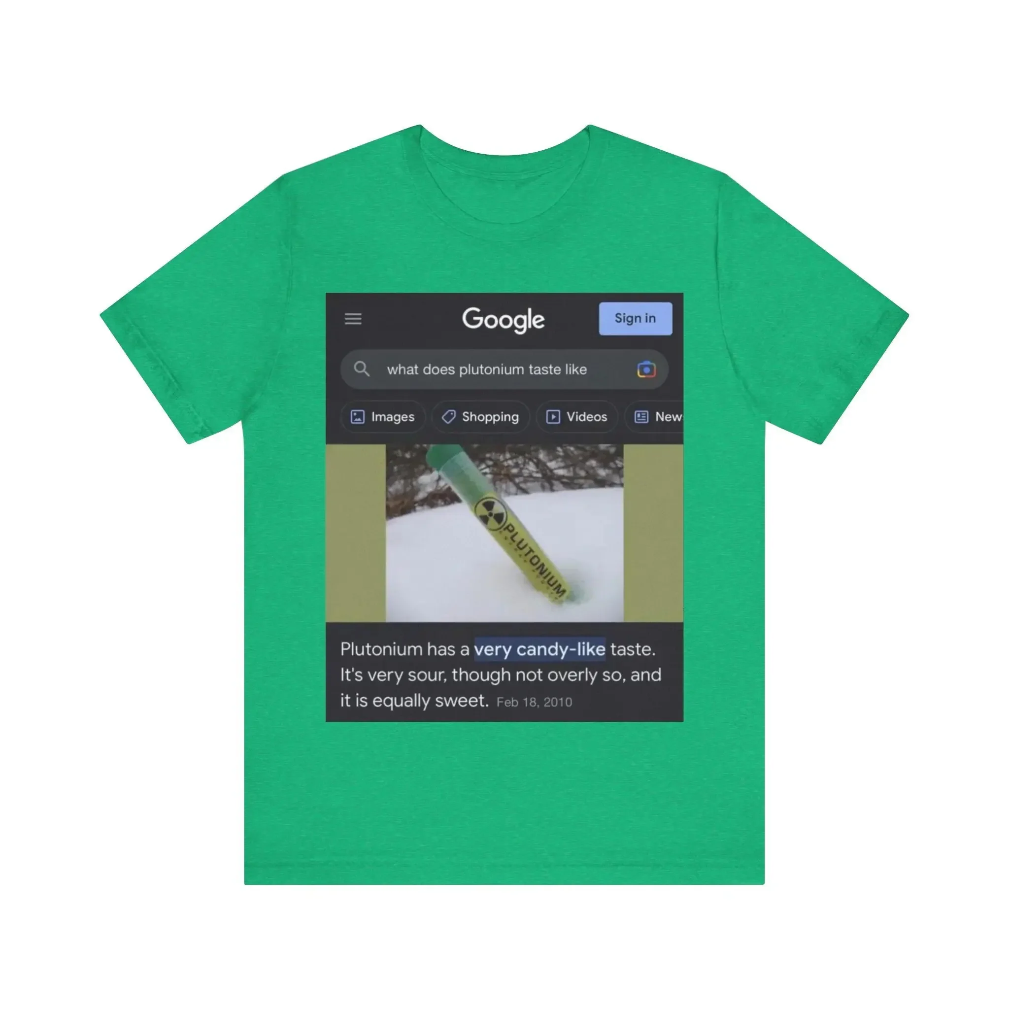 Quelle est la saveur du plutonium ? T-shirt