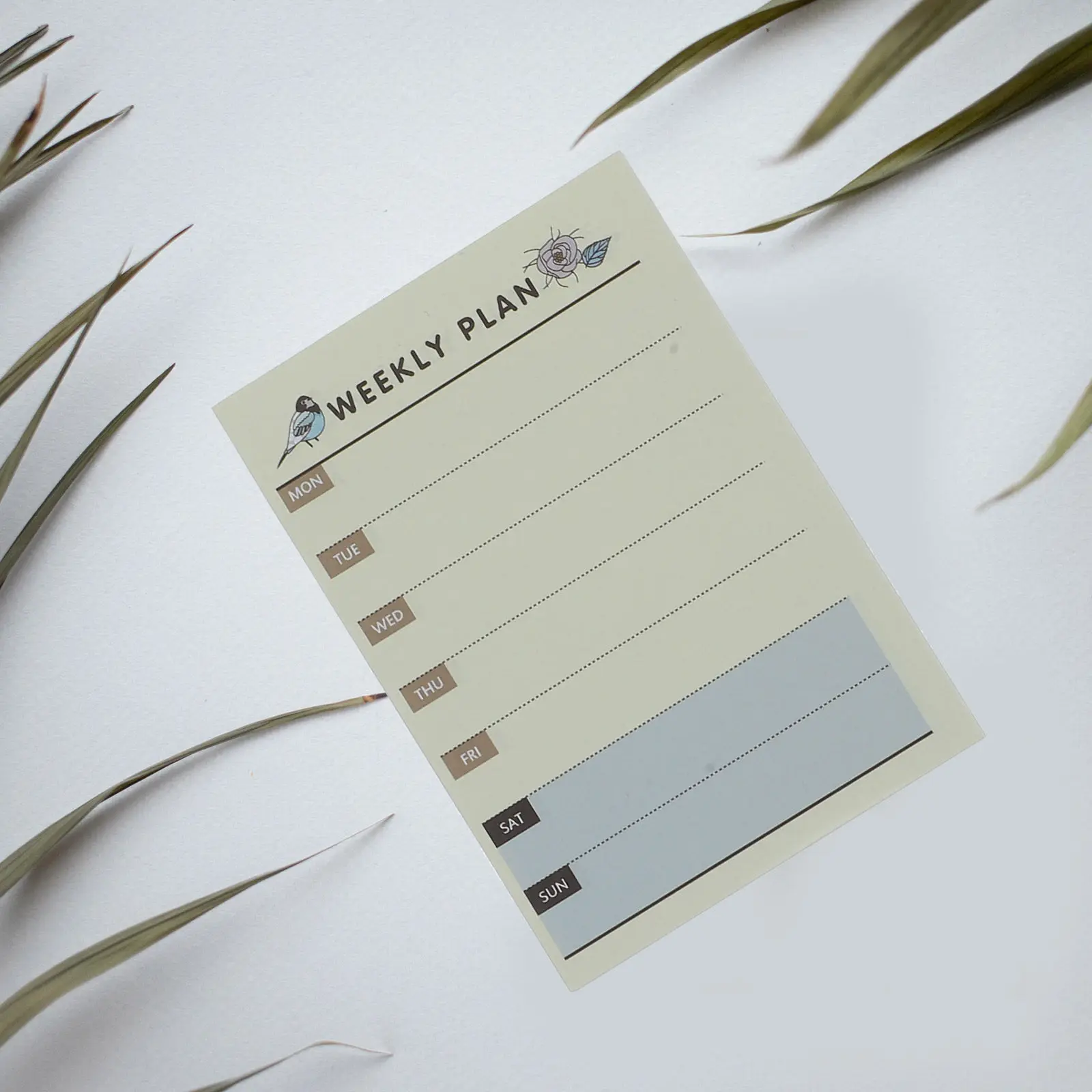 6-Pack Tear-Off Planner Notepad Undated Weekly Daily to Do List Memo Pad Smooth Writing Paper for Work Schedule Meal Grocery
