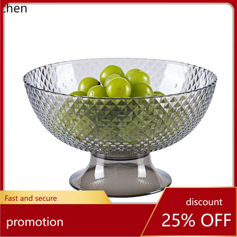 

ZML Drainage Basket Fruit Plate with Base for Home Living Room Coffee Table Candy Tray