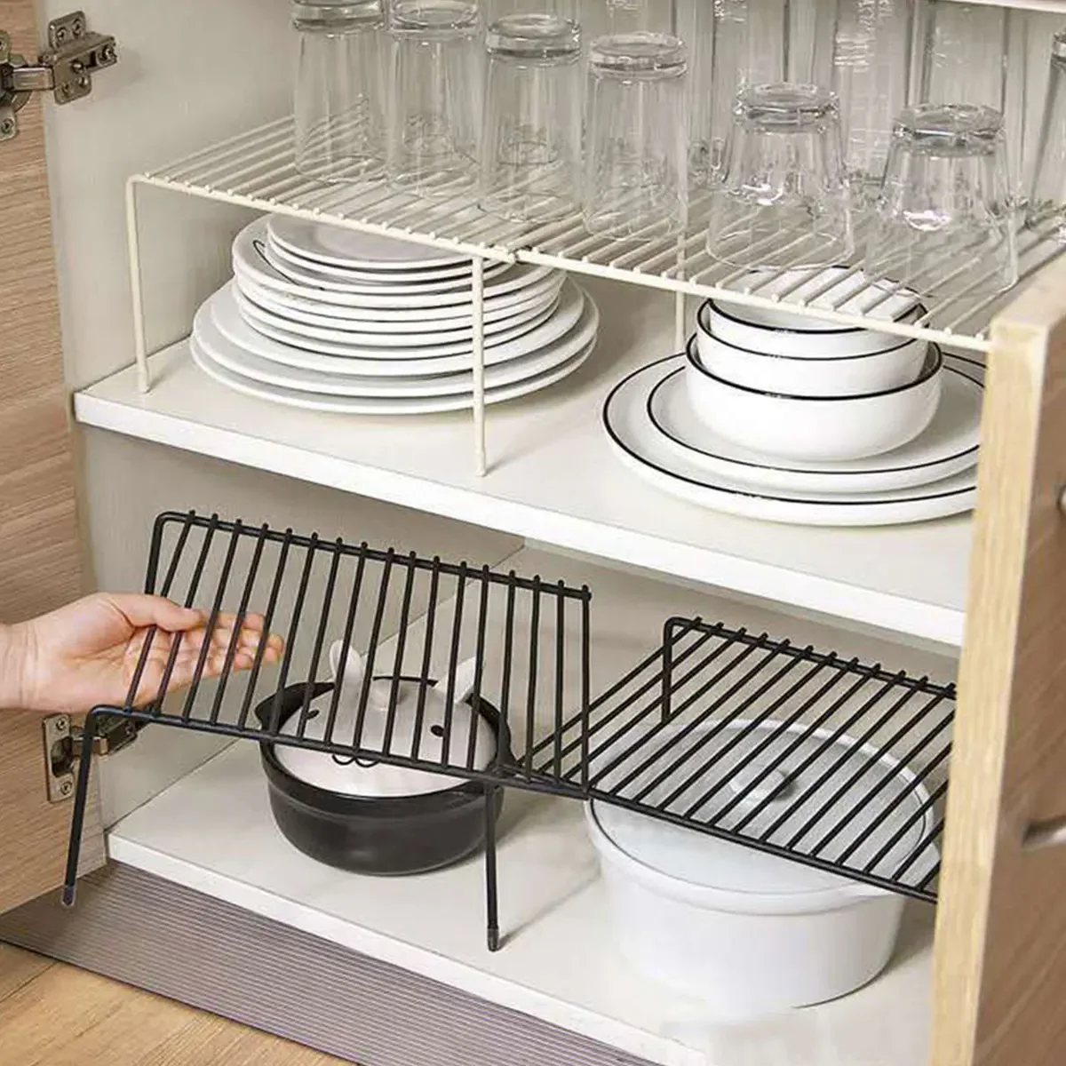 Expandable Shelves Kitchen Storage Rack Shelf Freestanding Spice Organizer Useful Things for Kitchen Household Acceesories Home