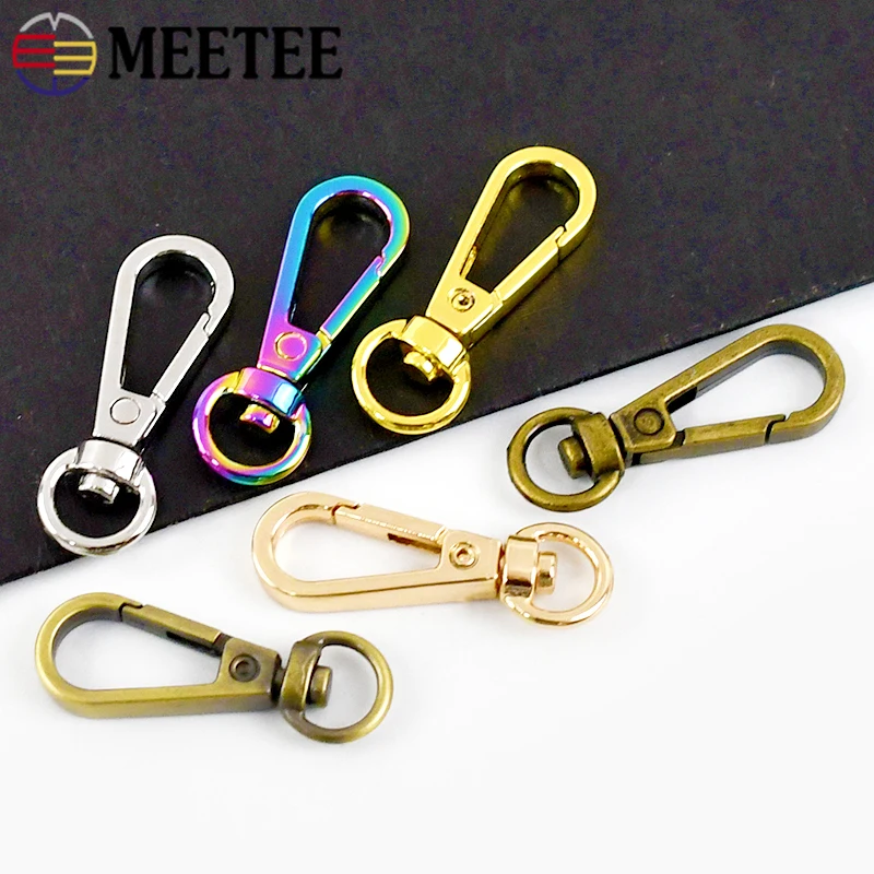 5-50Pcs 8*38mm Metal Bag Strap Buckles Lobster Clasp Swivel Snap Hooks Keychain Trigger Clips Clasps Leather Craft Accessories