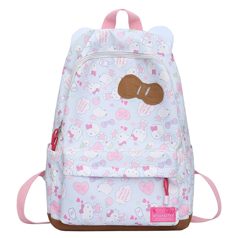 Sanrio-mochila escolar estilo Ins para estudiantes, de gran capacidad de Hello Kitty bonita mochila, nueva