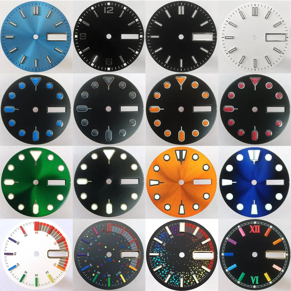 

28.5mm dial Luminous dial suitable for NH-36 movement mechanical watch assembly parts modification Customized LOGO/Name