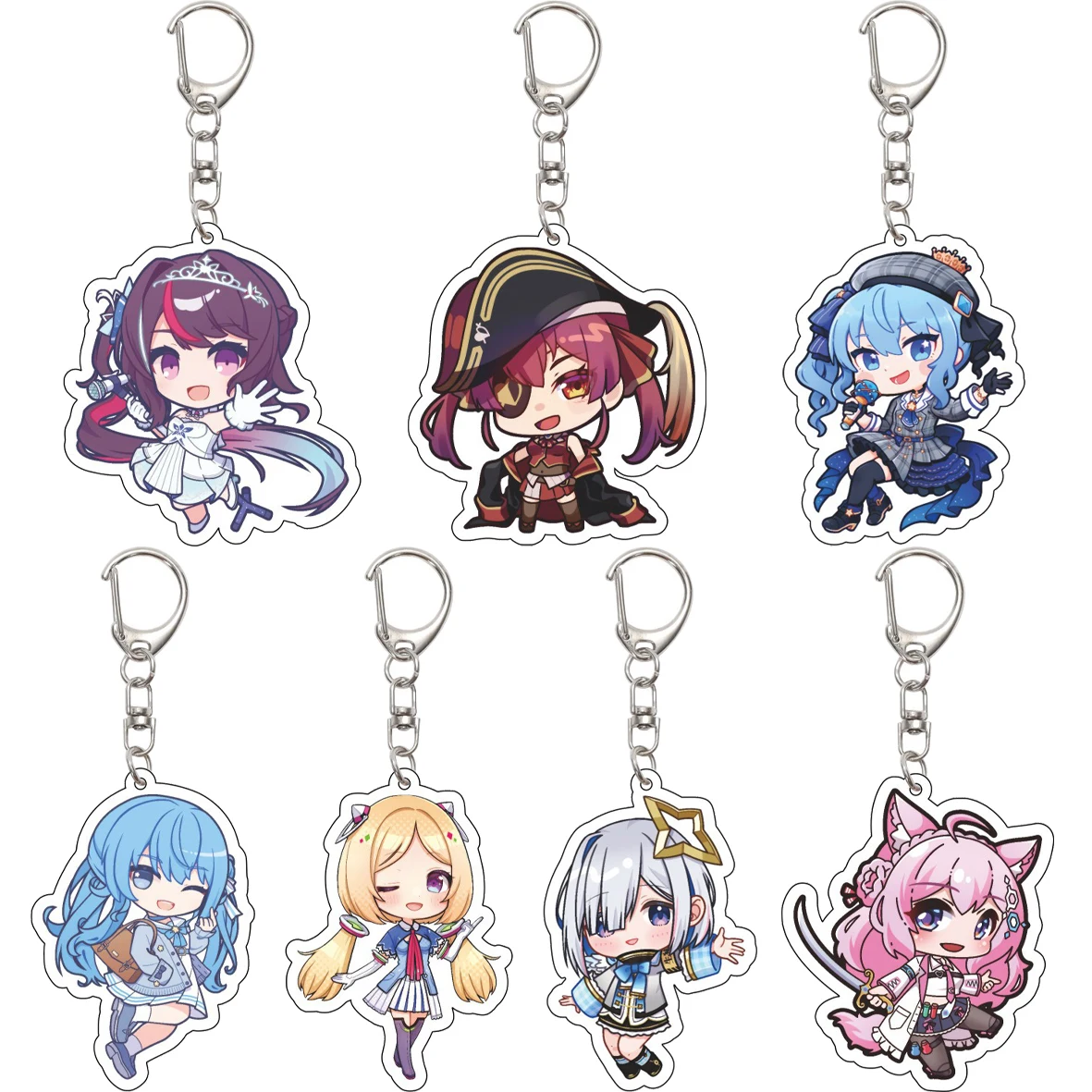 55MM Anime Vtuber Hololive Hoshimachi Suisei Akai Haato Houshou Marine Amane Kanata Tokino Sora Acryl-Schlüsselanhänger Niedliche Geschenke