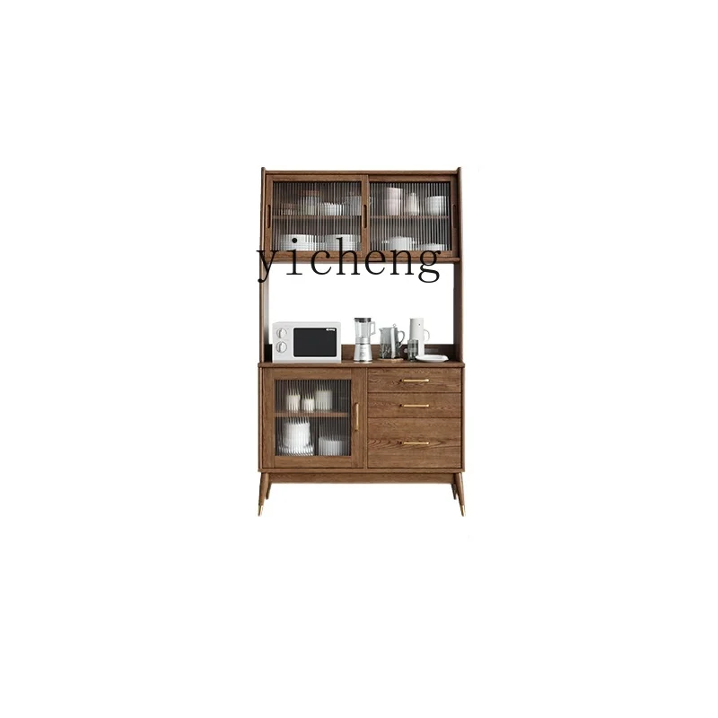 

YY Solid Wood Sideboard Modern Simple Small Apartment Chest of Drawer Locker