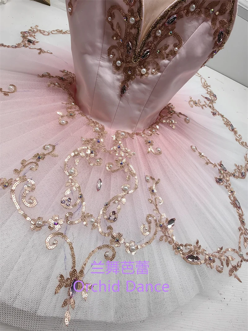 Elegent High Quality Professional Custom Size Classical Adult Girls Pink Bird Ballet Tutu Costumes